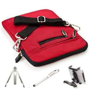  Red Nylon Carrying Case with Removable Shoulder Strap for VIZIO 