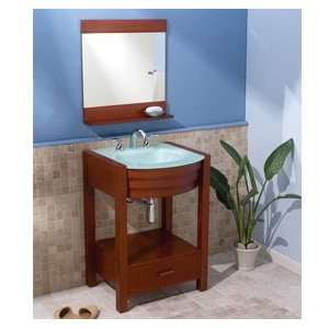   Sale 24 Solid Wood Vanity with Top, Integrated Sink and Mirror 5114T